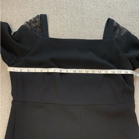 Marina Rinaldi Dress Classic Sophisticated Cocktail Black Lace US Medium (12) - Picture 8 of 12